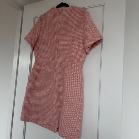 NWT Maje Rirosila Mini Dress Pink Tweed Double Breasted Short Sleeves Buttons - Picture 7 of 8